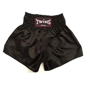 Twins Special Muay Thai Shorts Plain Black